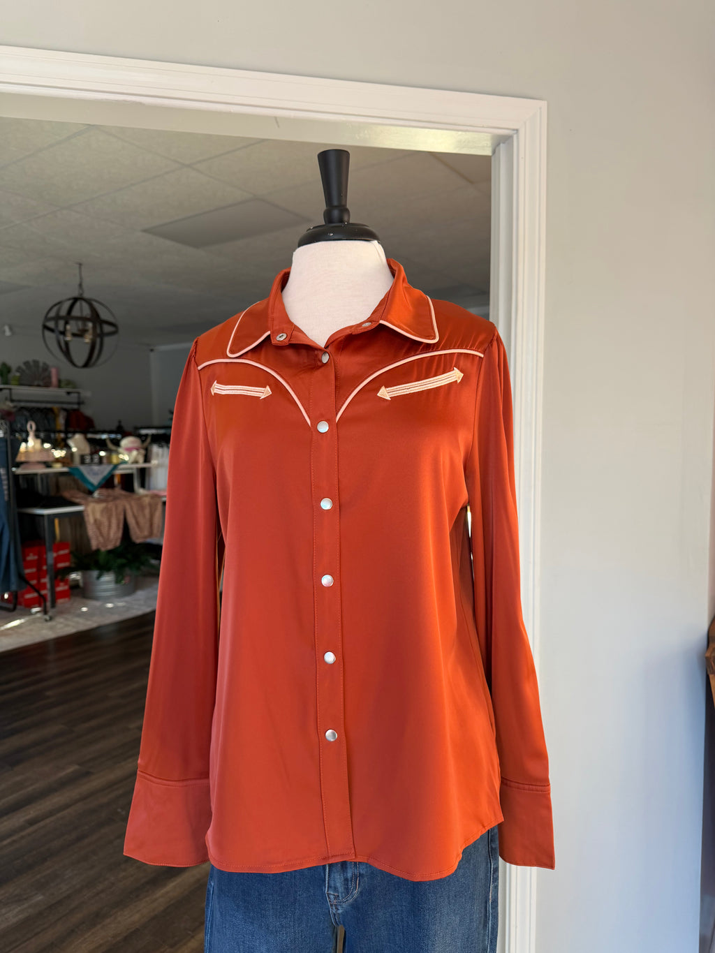 Saddle & Satin Top