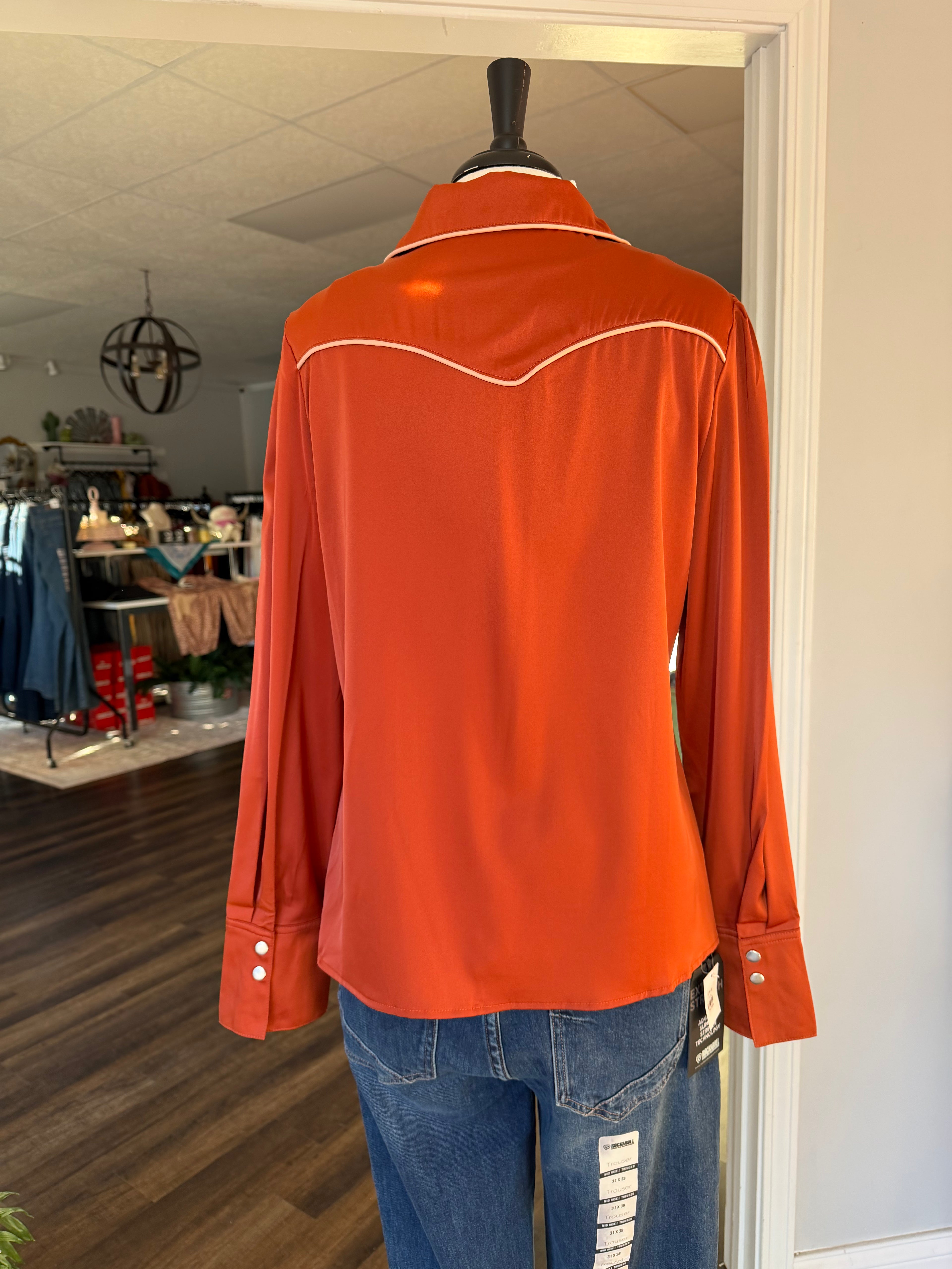 Saddle & Satin Top