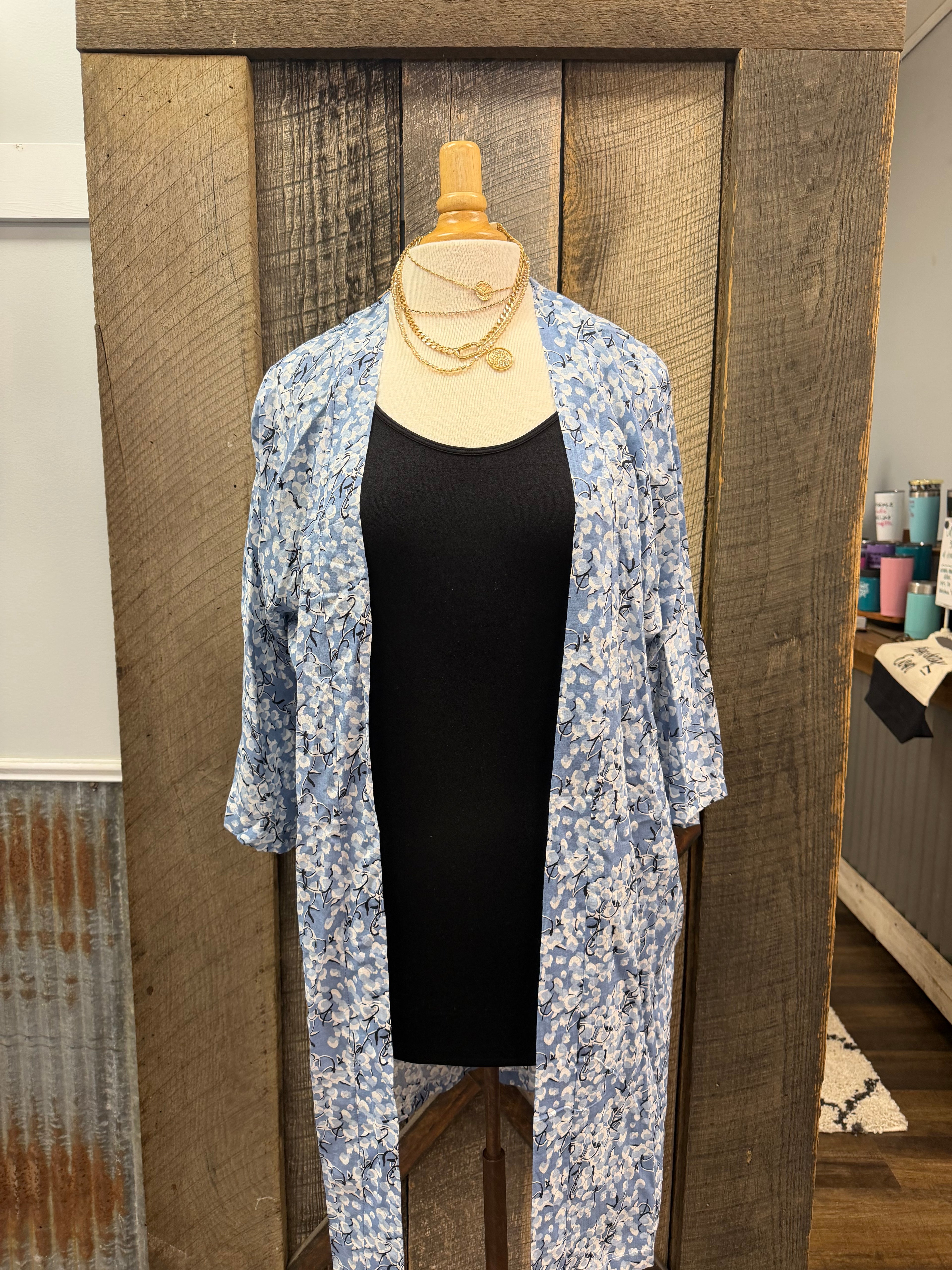 Hydrangea Haze Kimono
