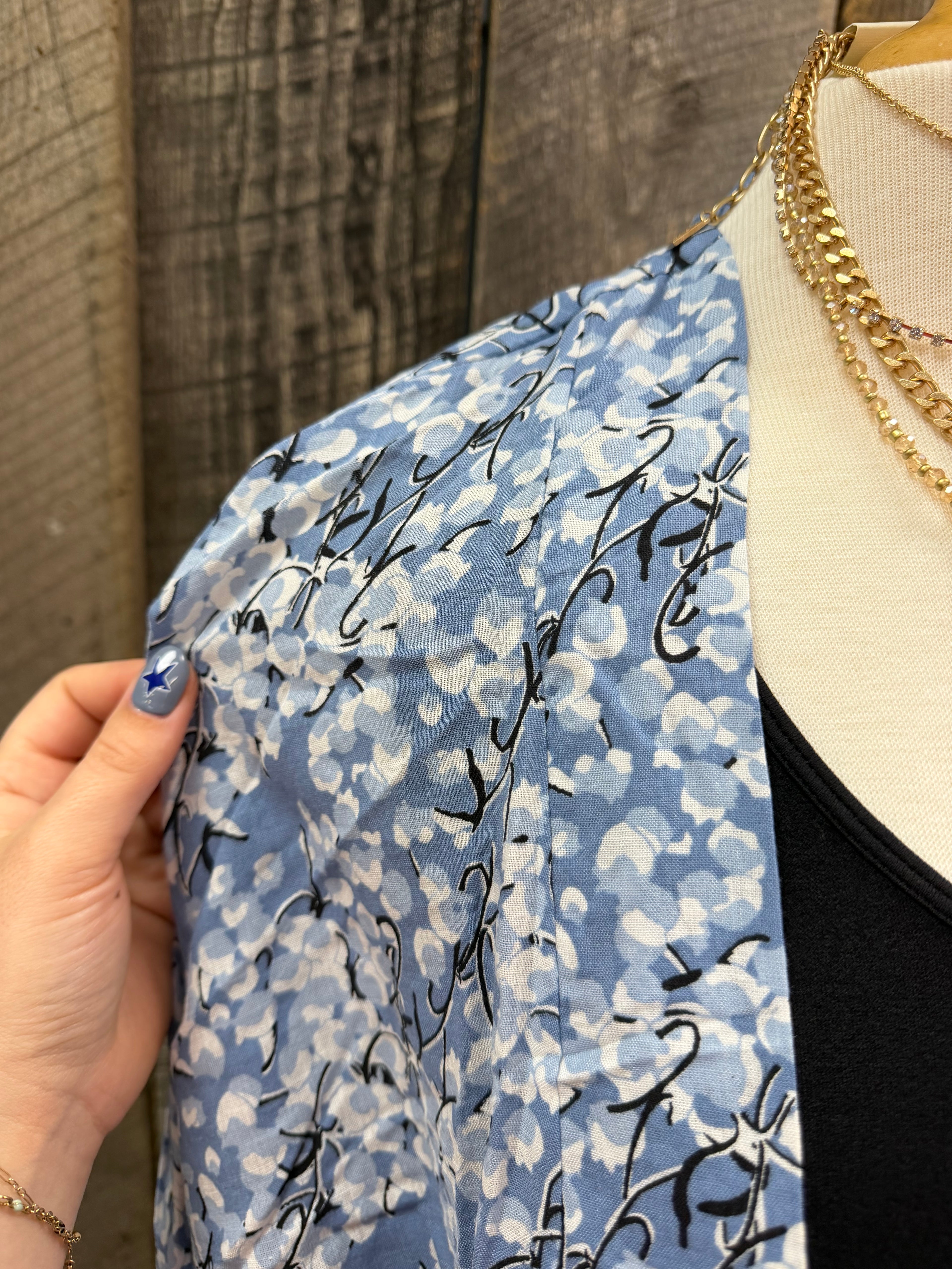Hydrangea Haze Kimono