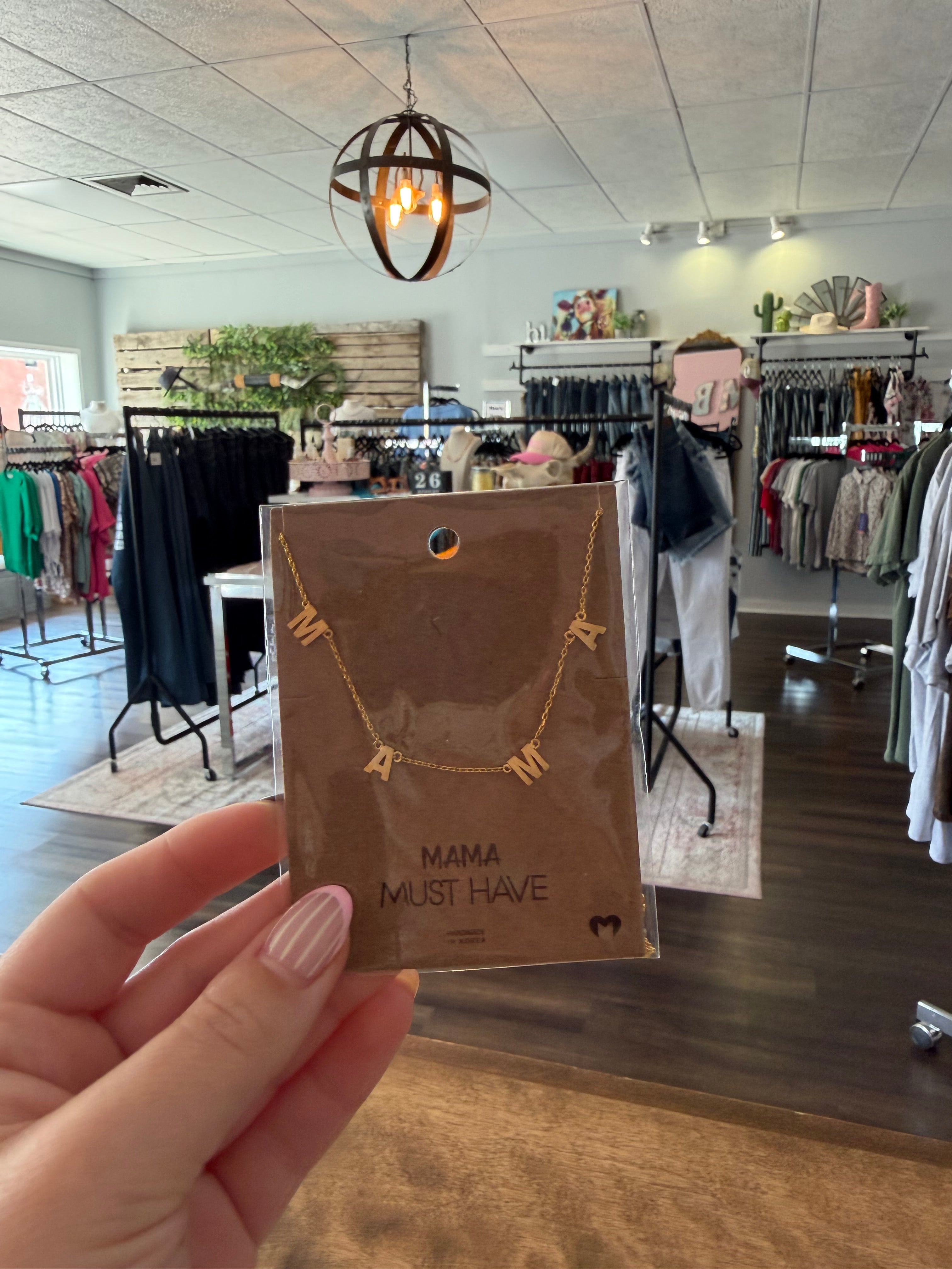 Gold MAMA Necklace