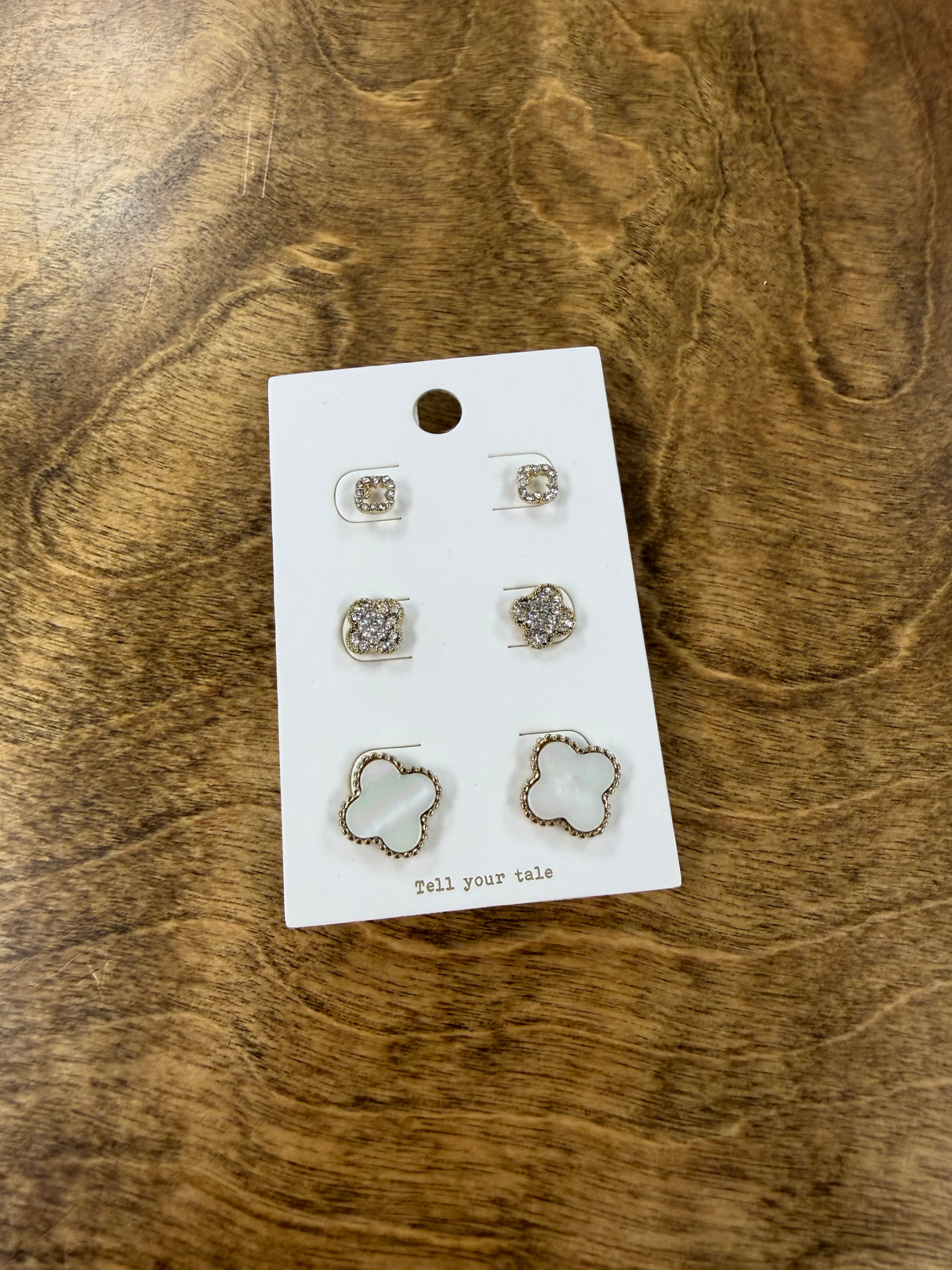 Lucky Little Clover Earring Set