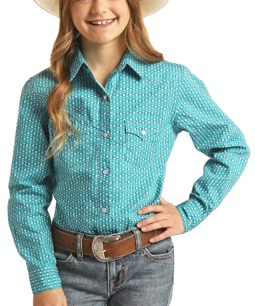 Girls Caribbean Snap Show Shirt