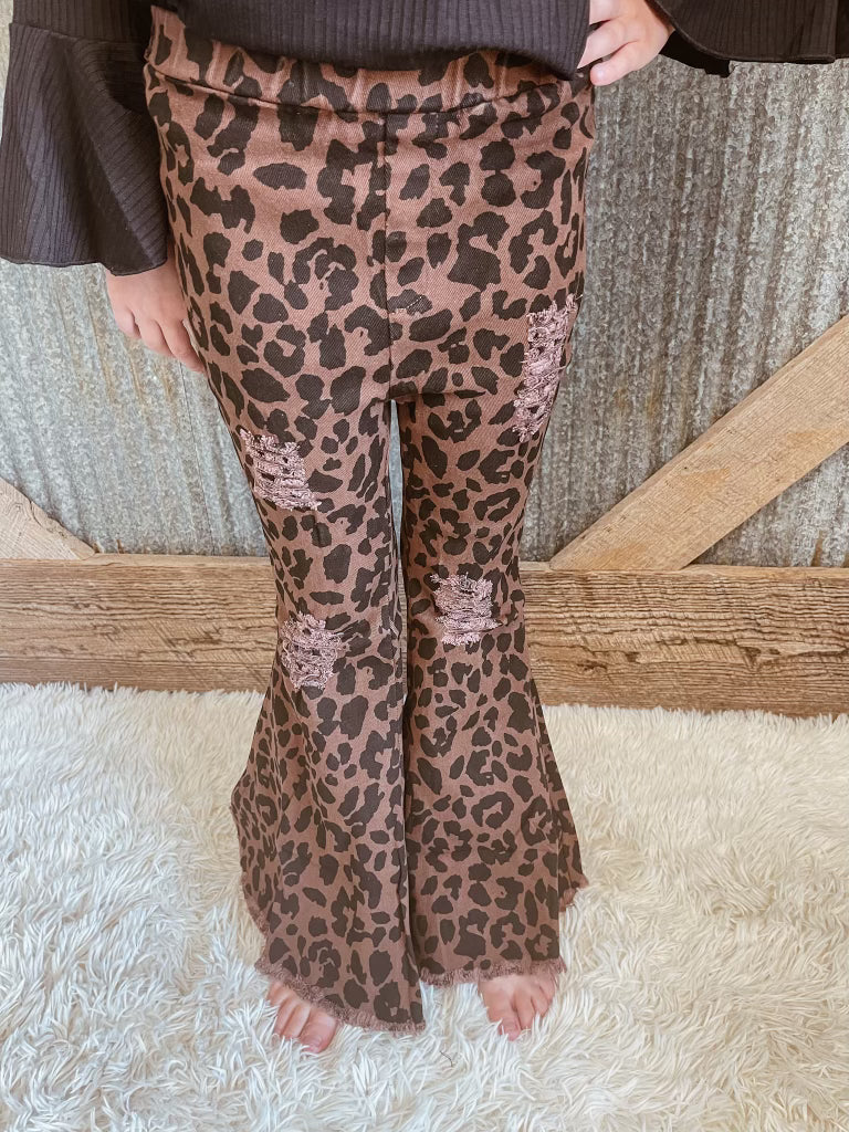 CMB Cuties Pull-On Leopard Flares