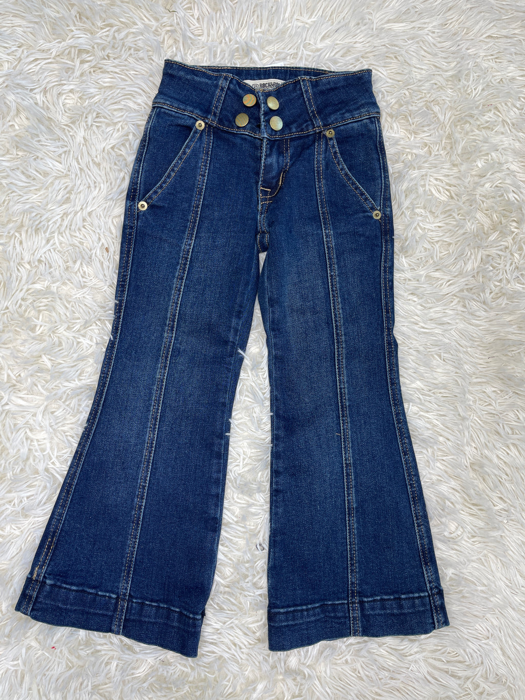 Rock & Roll Sailor Front Buttons Trouser- Girls