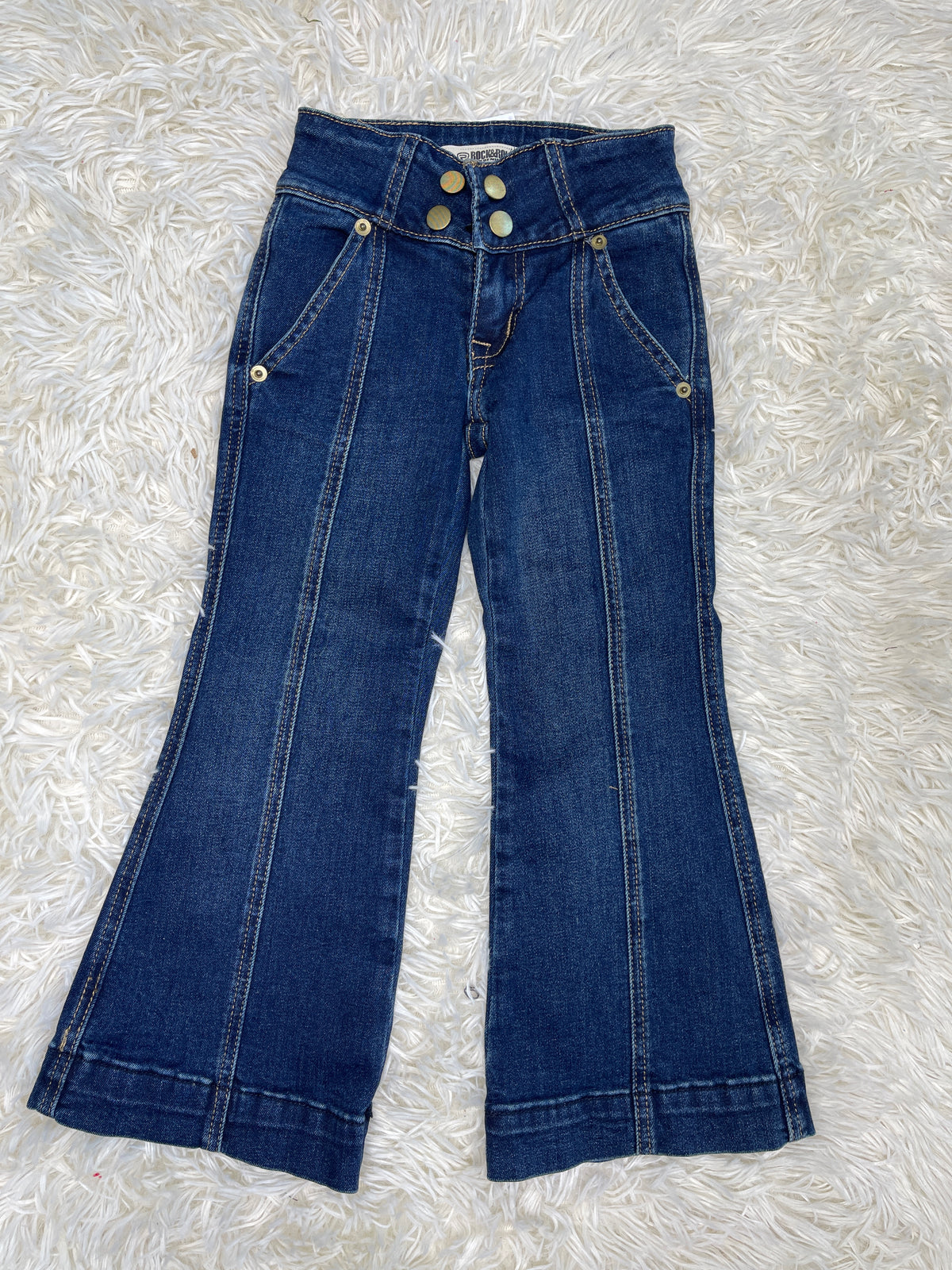 Rock & Roll Sailor Front Buttons Trouser- Girls