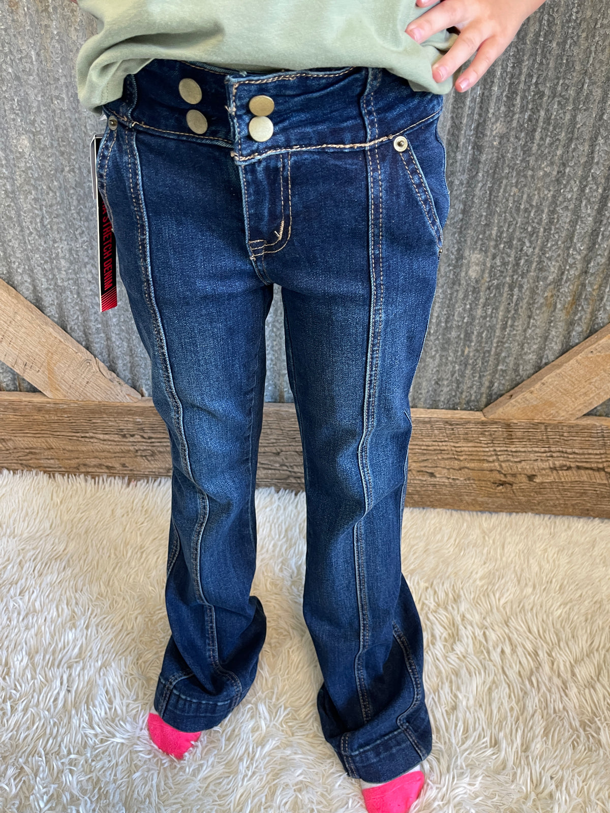 Rock & Roll Sailor Front Buttons Trouser- Girls