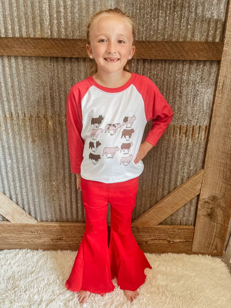 CMB Cuties Pull-On Red Flares