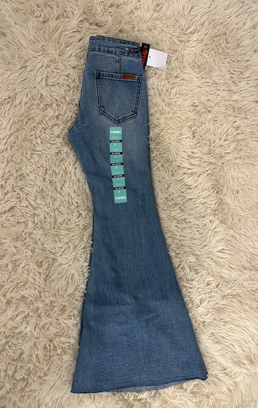 Rock & Roll Pull on Bells Light Wash - Girls