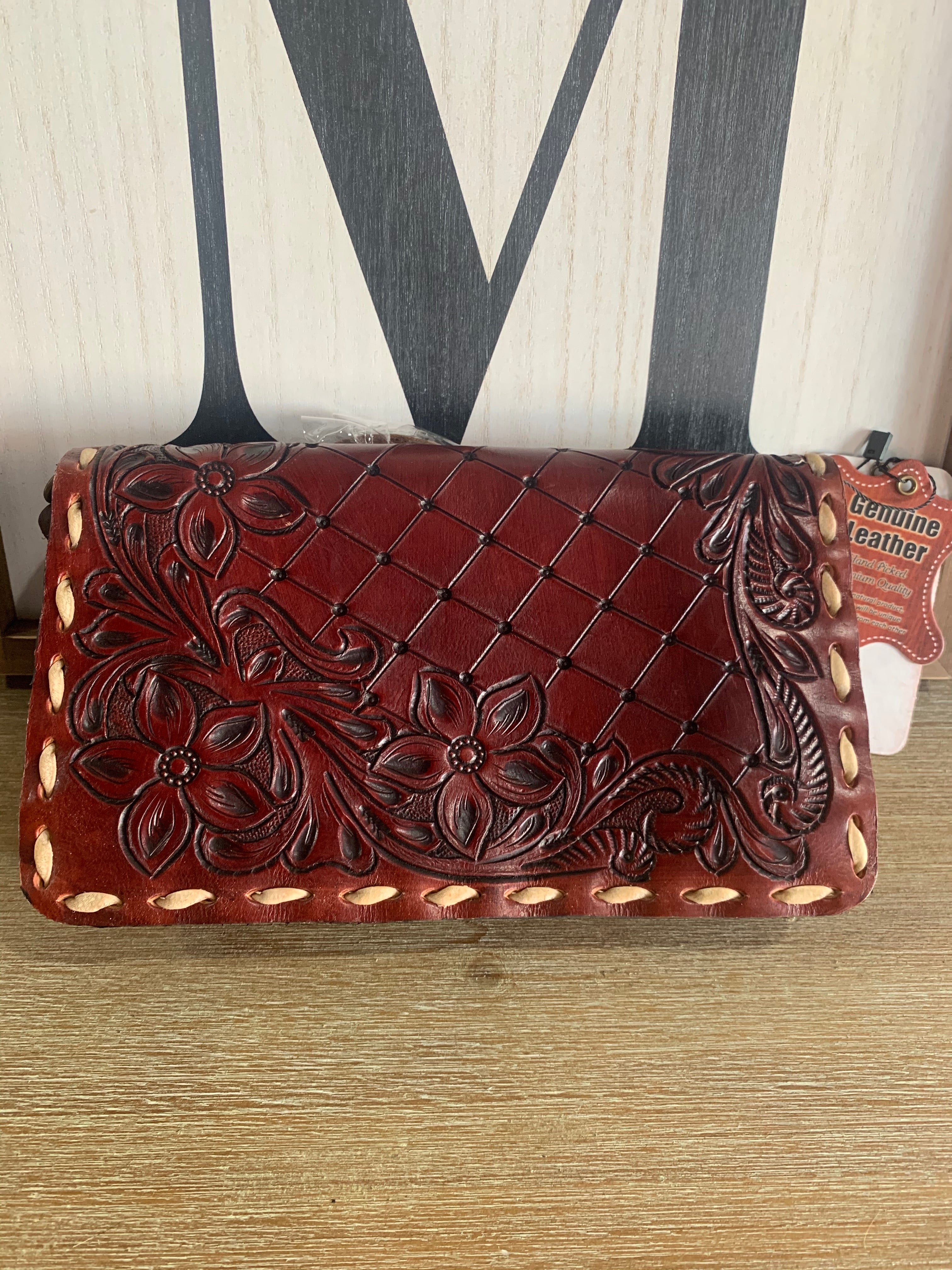 Hand Carved Leather Wallet