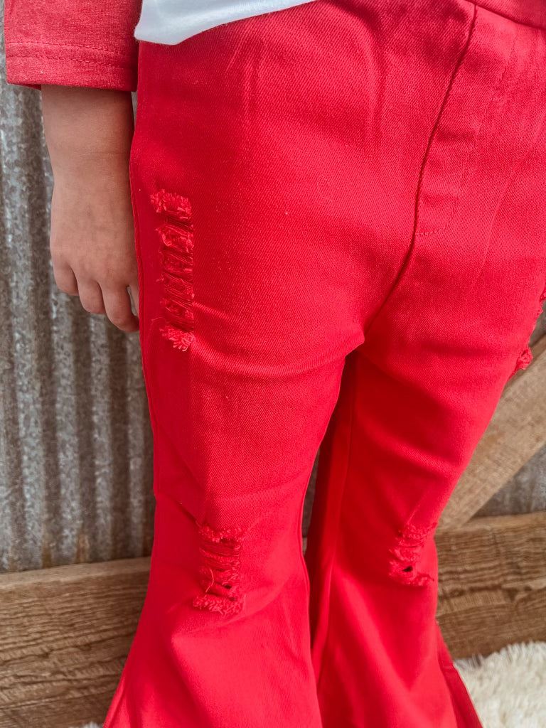 CMB Cuties Pull-On Red Flares